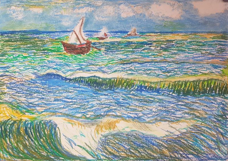 tekenen met oliepastel