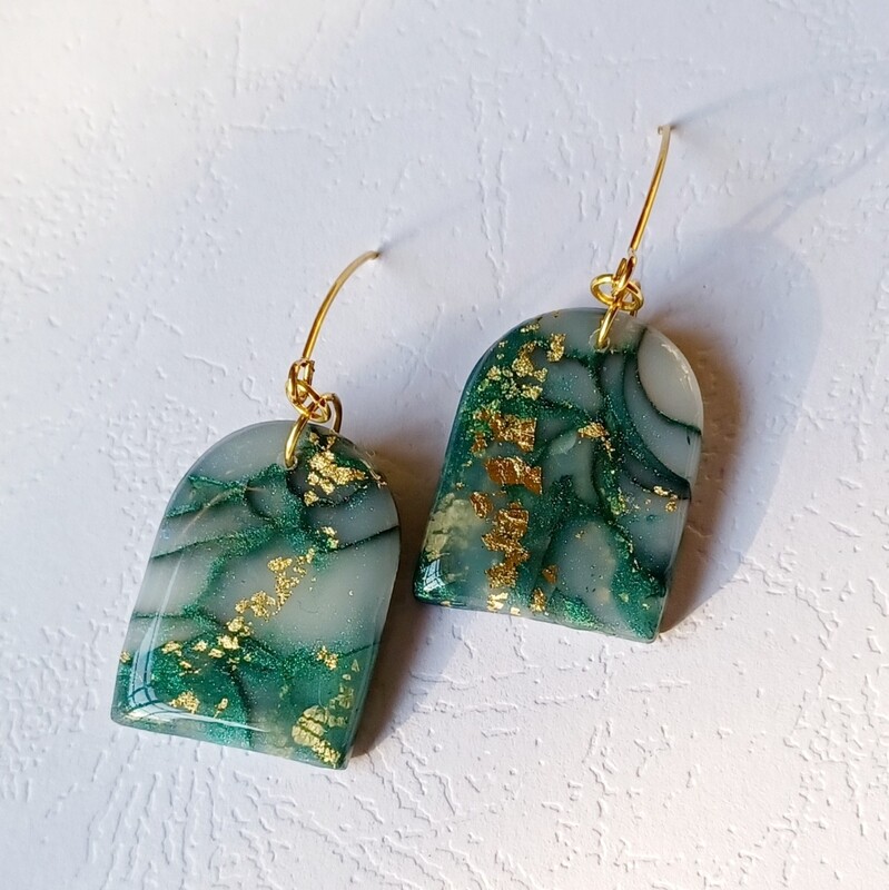Emerald Gold Dangles