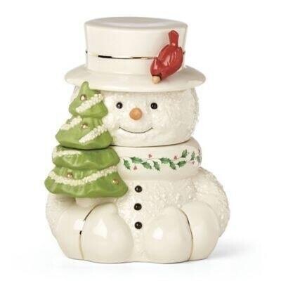 Happy Holly Days Snowman Cookie Jar