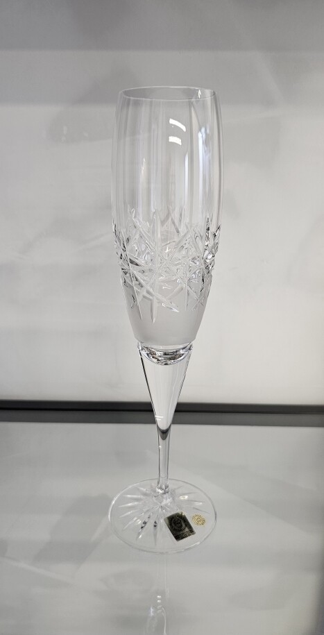 Crystal Set of Champagne Glasses Hoarfrost