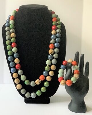 Chunky Necklace and Bracelet Set