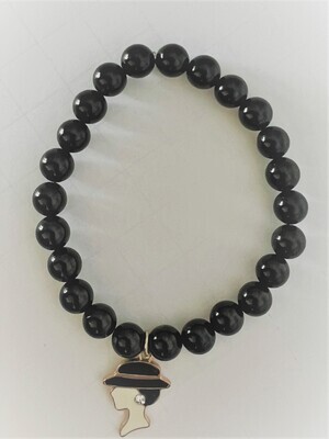 Obsidian Stoned Bracelet with Pendant