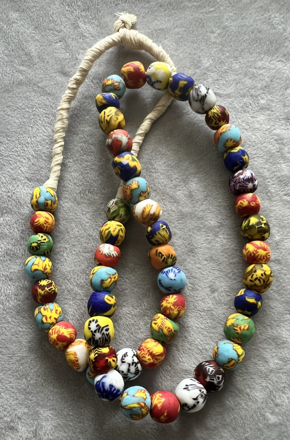 Medley Round Fused Recycled Glass Beaded Necklace