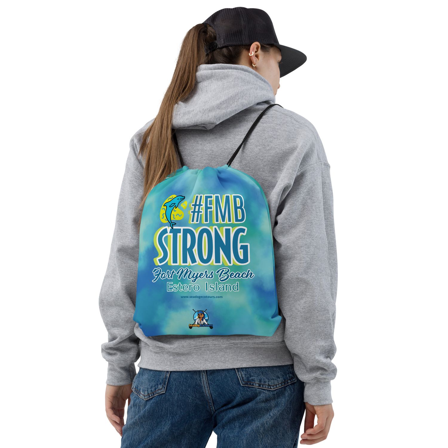 FMB Strong Fort Myers Beach Drawstring bag
