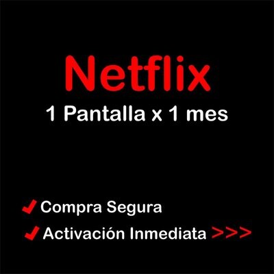 1 Pantalla Netflix Hd 4K x 30 Días