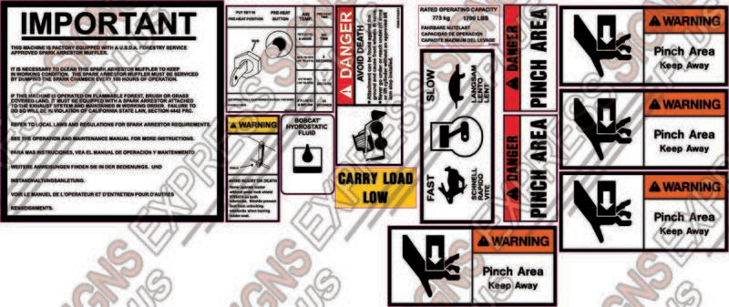 Generic Skid Steer Warnings