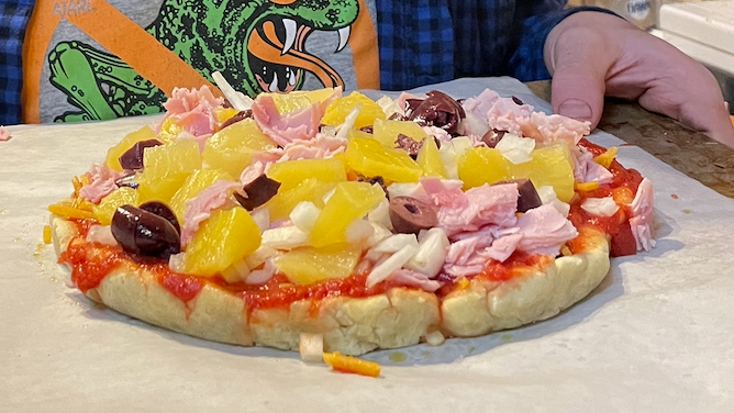 GF DF Ham and Pineapple Pizza
