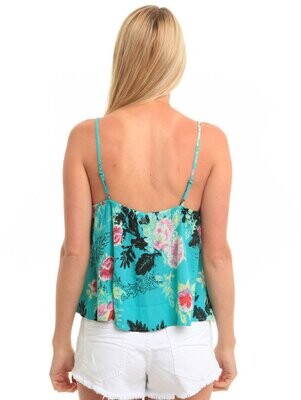 Jade Tank  Floral Relaxed