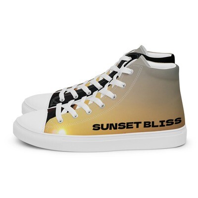 SUNSET BLISS-Men’s high top canvas shoes