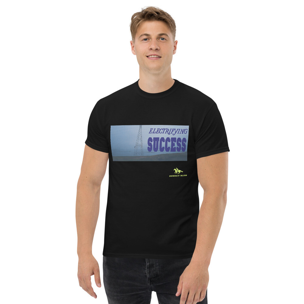 ELECTRIFYING-Men&#39;s heavyweight tee, Color: Black, Size: S