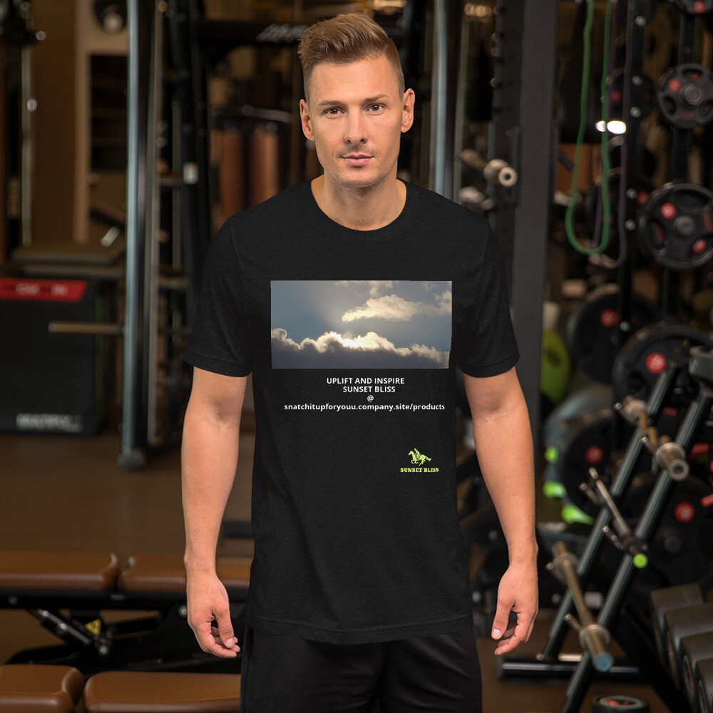 UPLIFT &amp; INSPIRE-Short-Sleeve Unisex T-Shirt, Color: Black Heather, Size: S