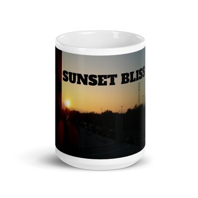SUNSET BLISS-White glossy mug