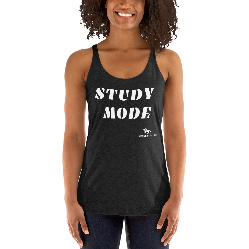 STUDY-Women&#39;s Racerback Tank, Color: Vintage Black, Size: XS