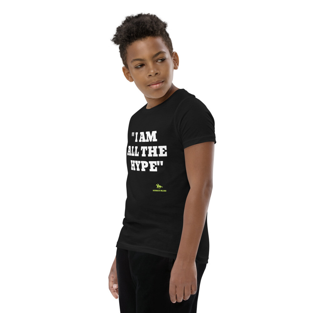HYPE-Youth Short Sleeve T-Shirt, Color: Black, Size: S