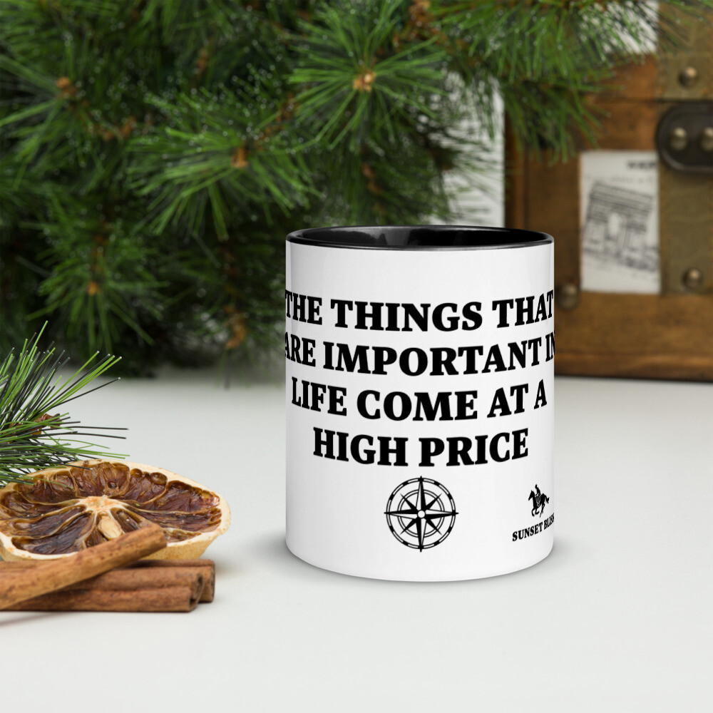 LIFE PRICE-Mug with Color Inside, Color: Black