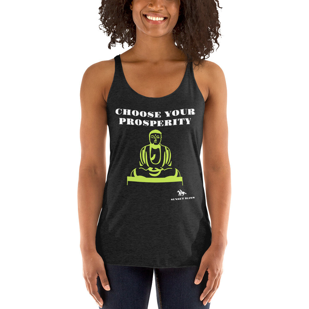 CHOOSE-Women&#39;s Racerback Tank, Color: Vintage Black, Size: XS