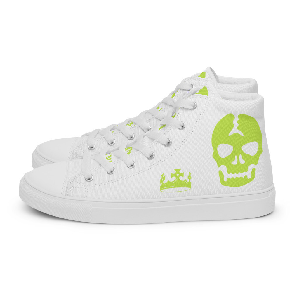 BONE CRUSHER V.S YELLOW-Men’s high top canvas shoes, Size: 5