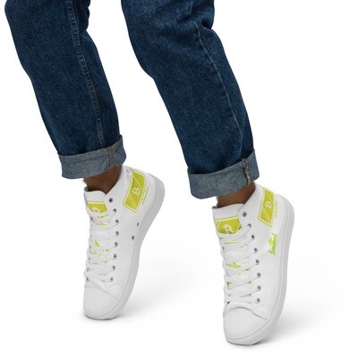 SIR BITCOIN S.1 YELLOW-Men’s high top canvas shoes