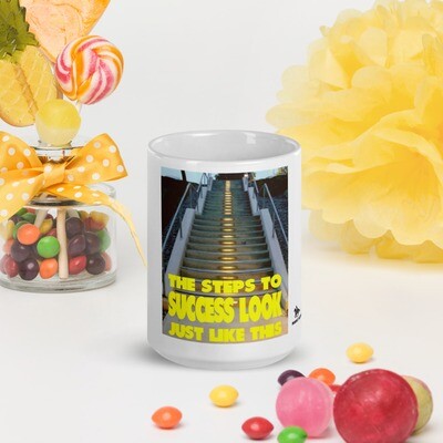 STEPS TO-White glossy mug