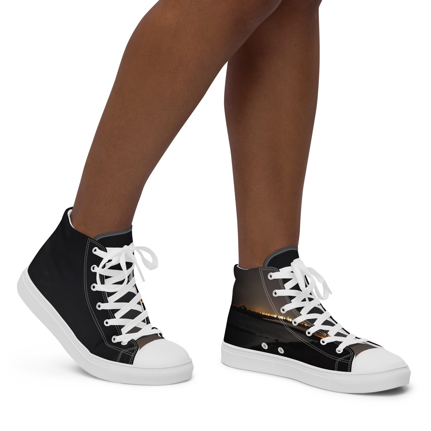 AURA-Women’s high top canvas shoes, Size: 5