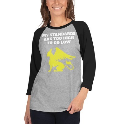 MISS STANDARDS-3/4 sleeve raglan shirt