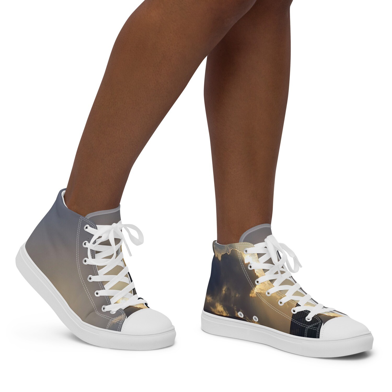 TOP FLIGHT SKYLINE-Women’s high top canvas shoes, Size: 5