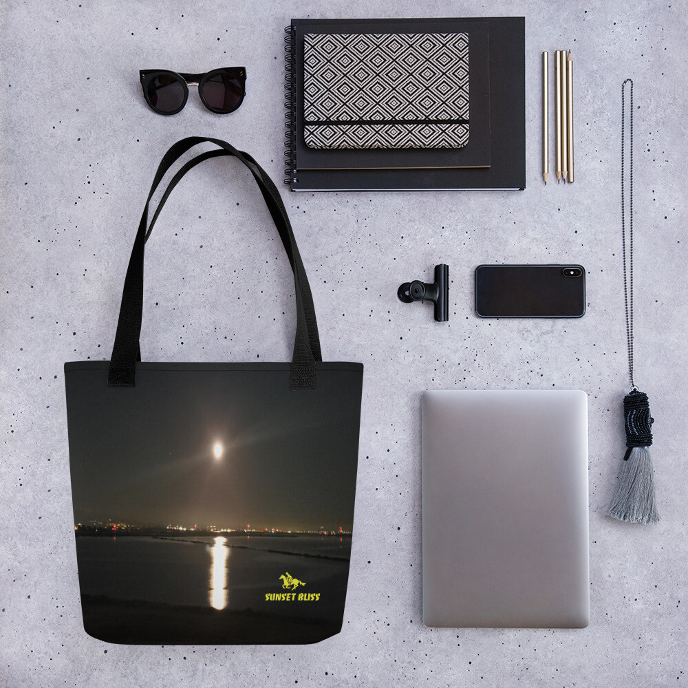 MOONLITE BLISS-Tote bag, Color: Black