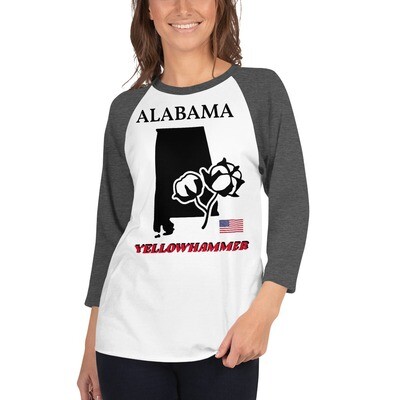ALABAMA-3/4 sleeve raglan shirt