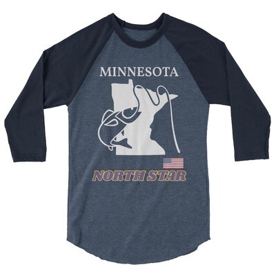 MINNESOTA-3/4 sleeve raglan shirt