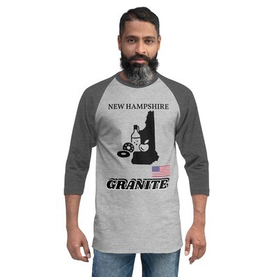 NEW HAMPSHIRE-3/4 sleeve raglan shirt