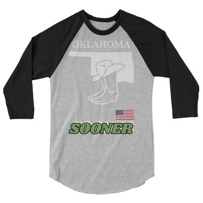 OKLAHOMA-3/4 sleeve raglan shirt