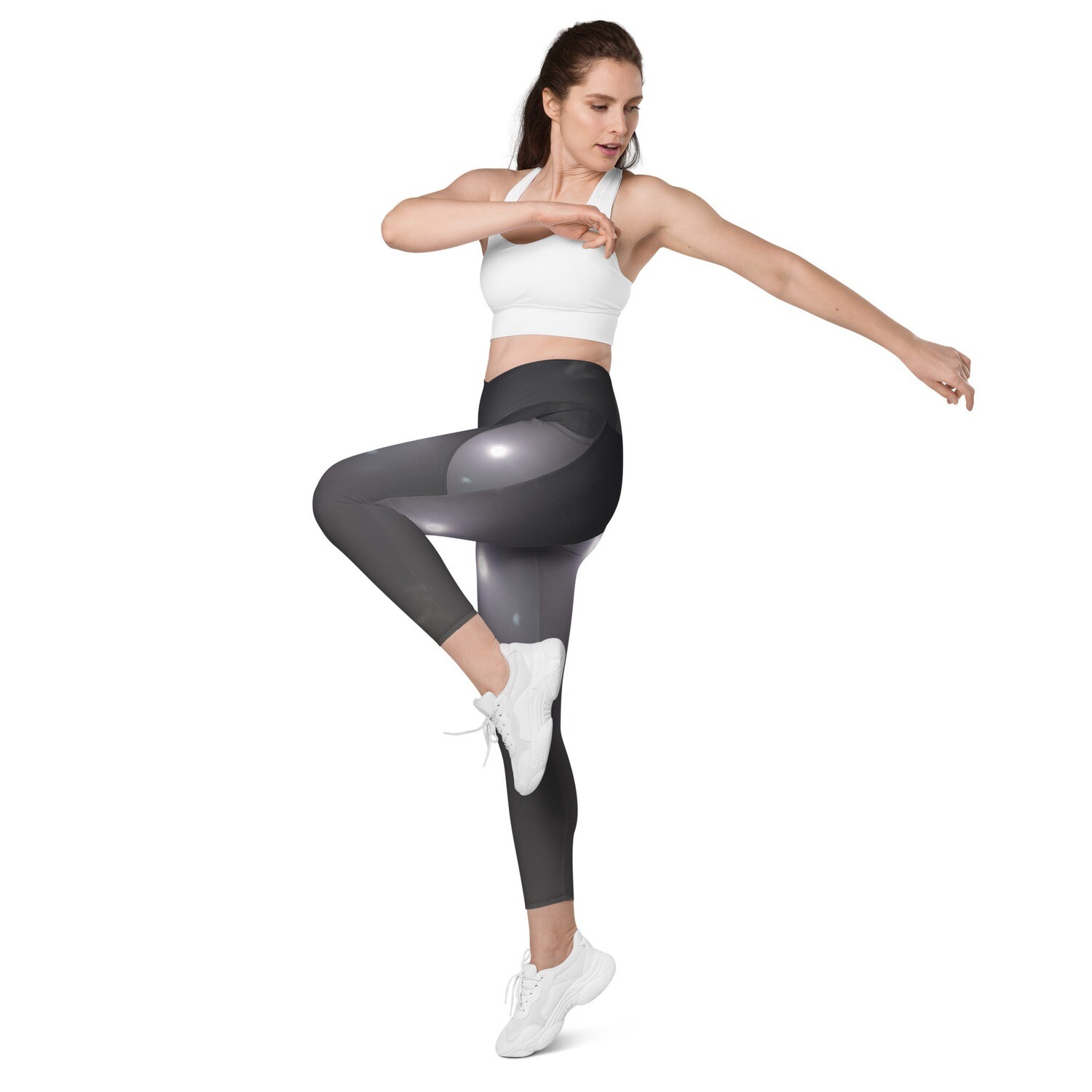 GUARDIAN-Crossover leggings with pockets, Size: 2XS