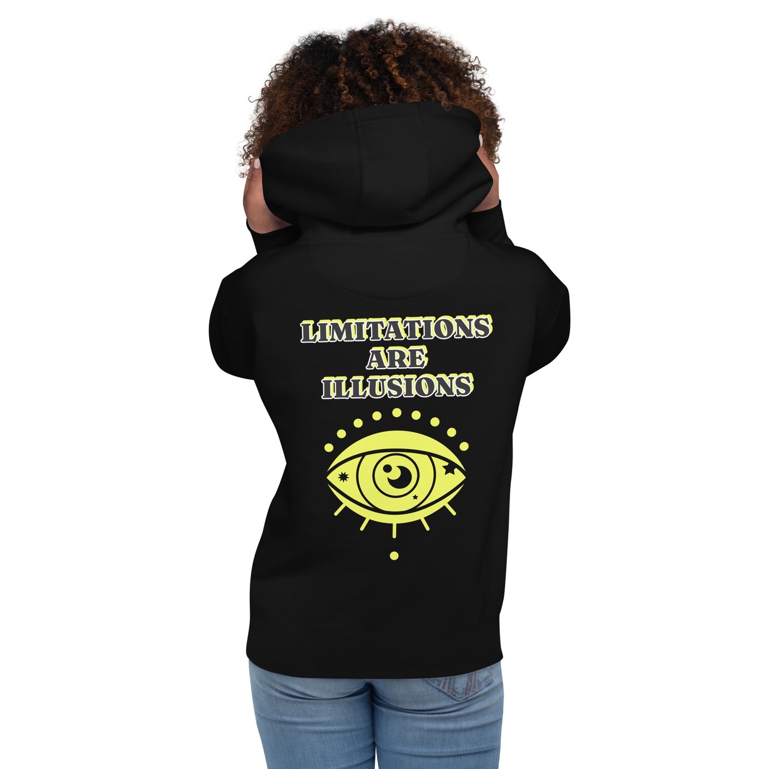 LIMITLESS-Unisex Hoodie, Color: Black, Size: S
