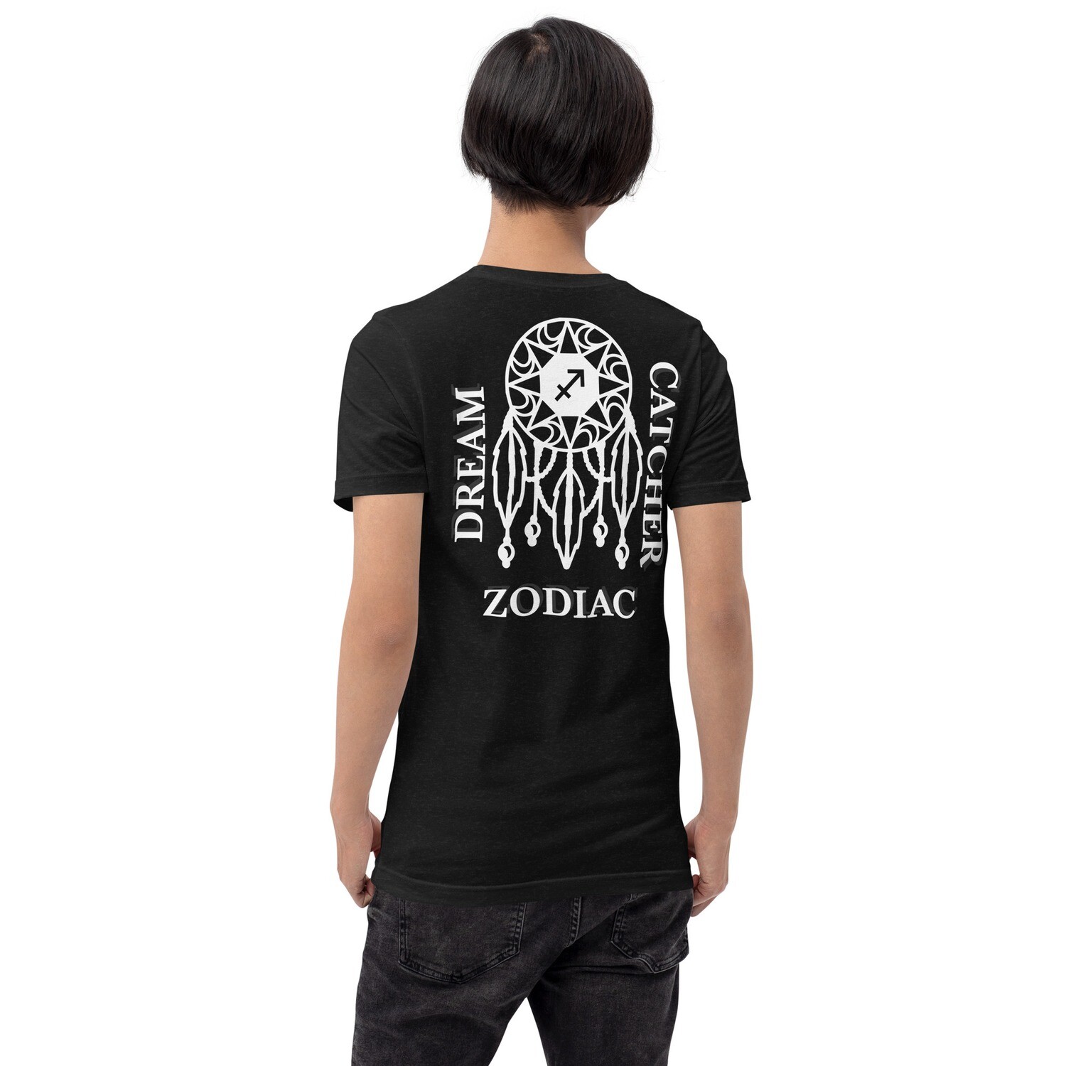 SAGITTARIUS ZODIAC-Short-sleeve unisex t-shirt, Color: Black Heather, Size: S