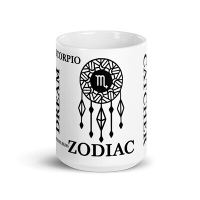 SCORPIO ZODIAC-White glossy mug