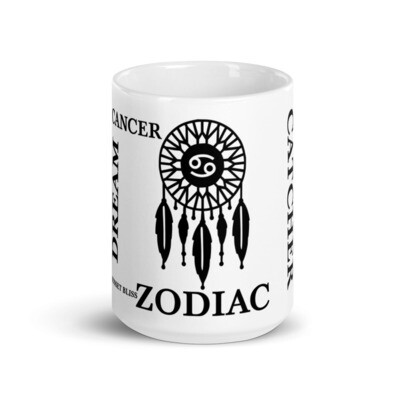 CANCER ZODIAC-White glossy mug