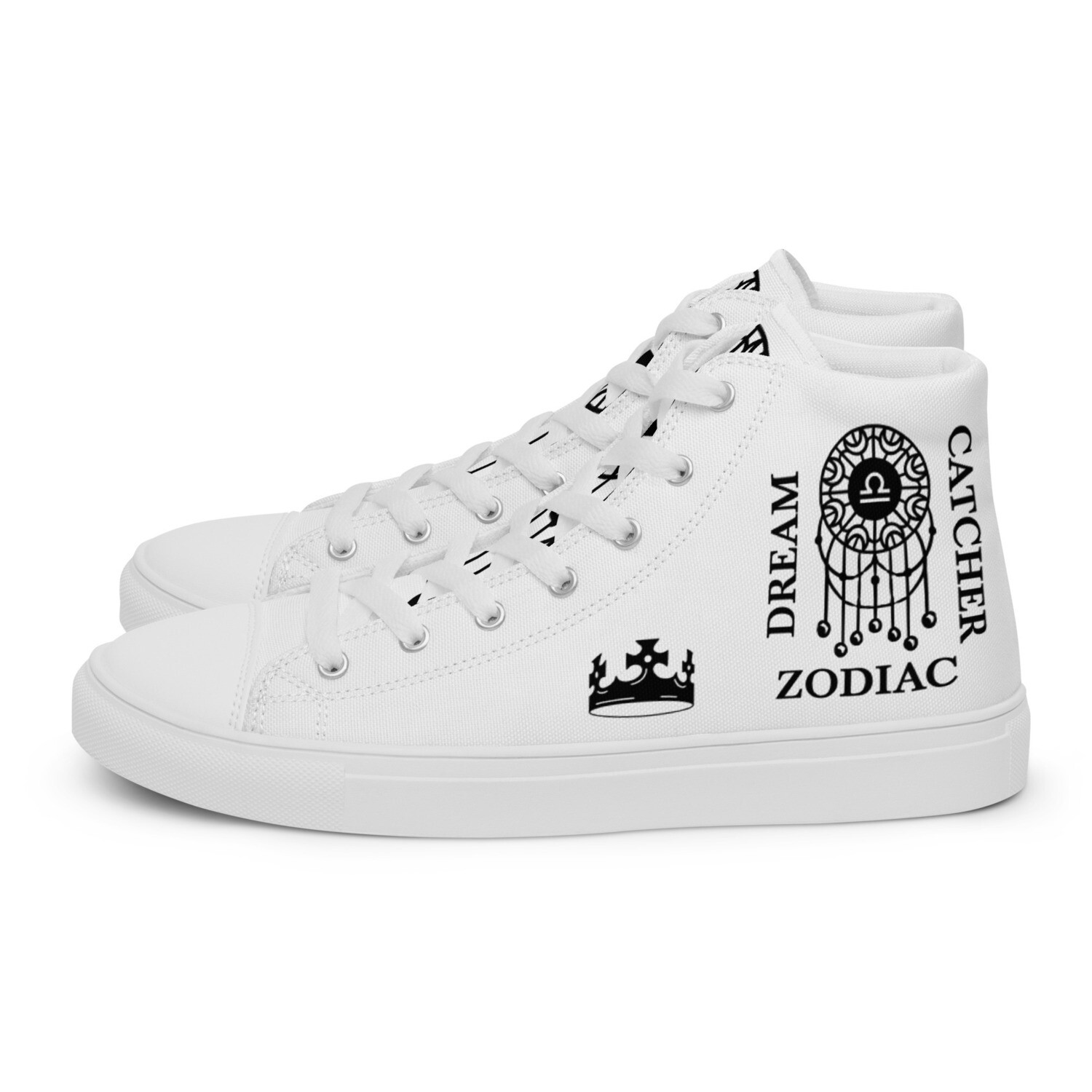 LIBRA ZODIAC-Men’s high top canvas shoes, Size: 5