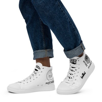 AQUARIUS ZODIAC-Men’s high top canvas shoes