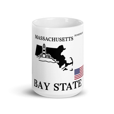 MASSACHUSETTS-White glossy mug