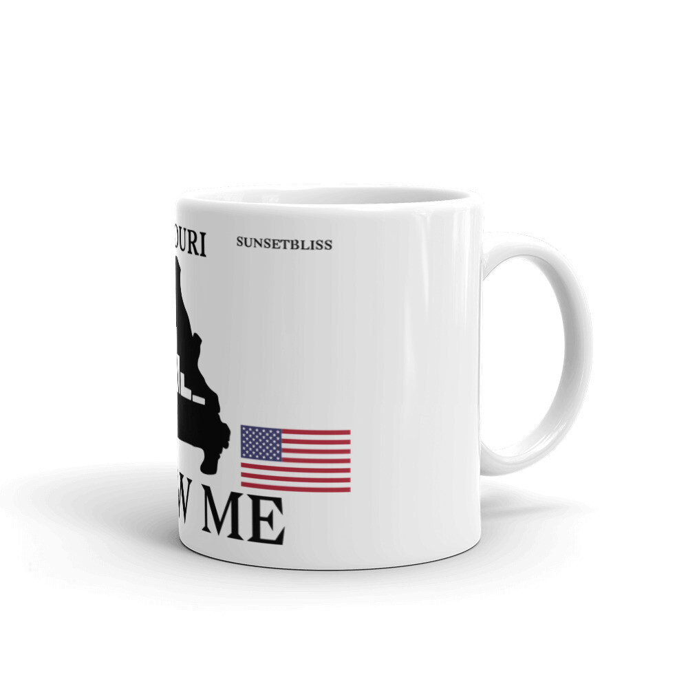 MISSOURI-White glossy mug, Size: 11oz