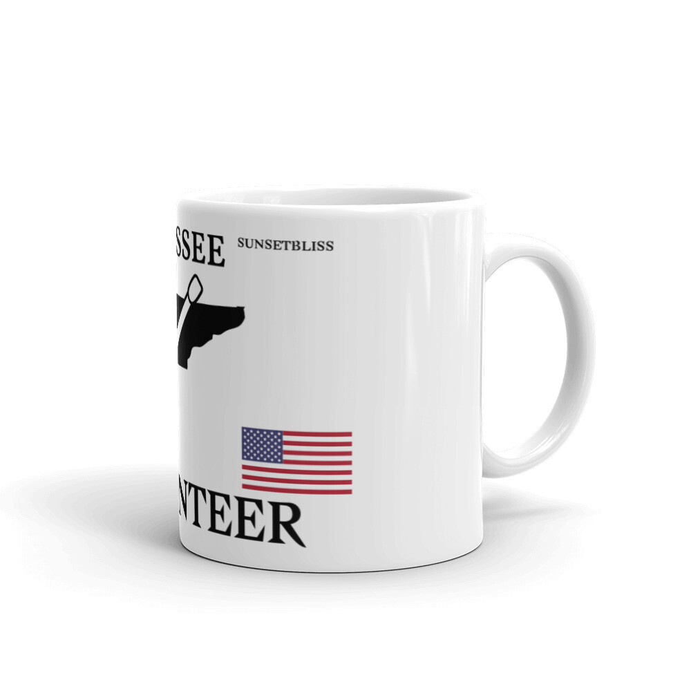 TENNESSEE-White glossy mug, Size: 11oz