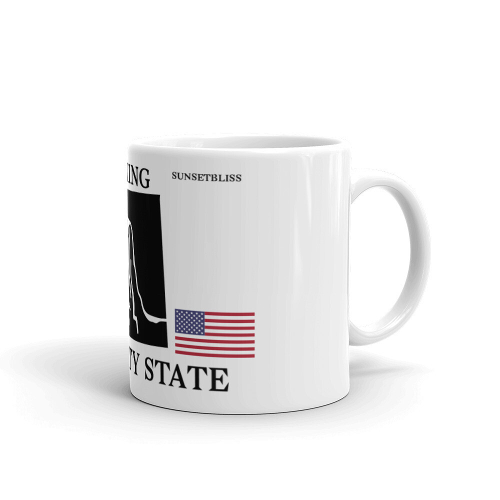 WYOMING-White glossy mug, Size: 11oz