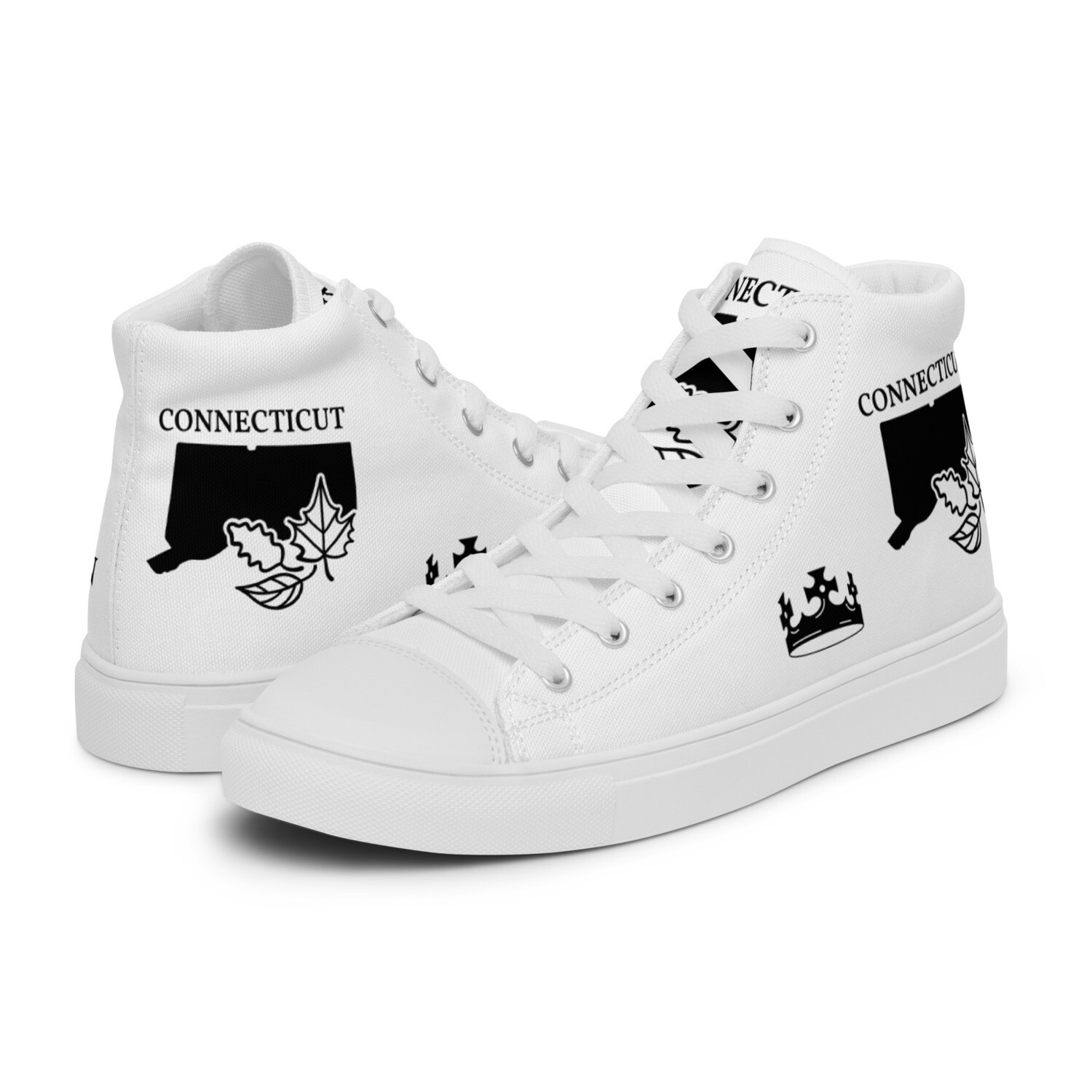 CONNECTICUT-Men’s high top canvas shoes, Size: 5