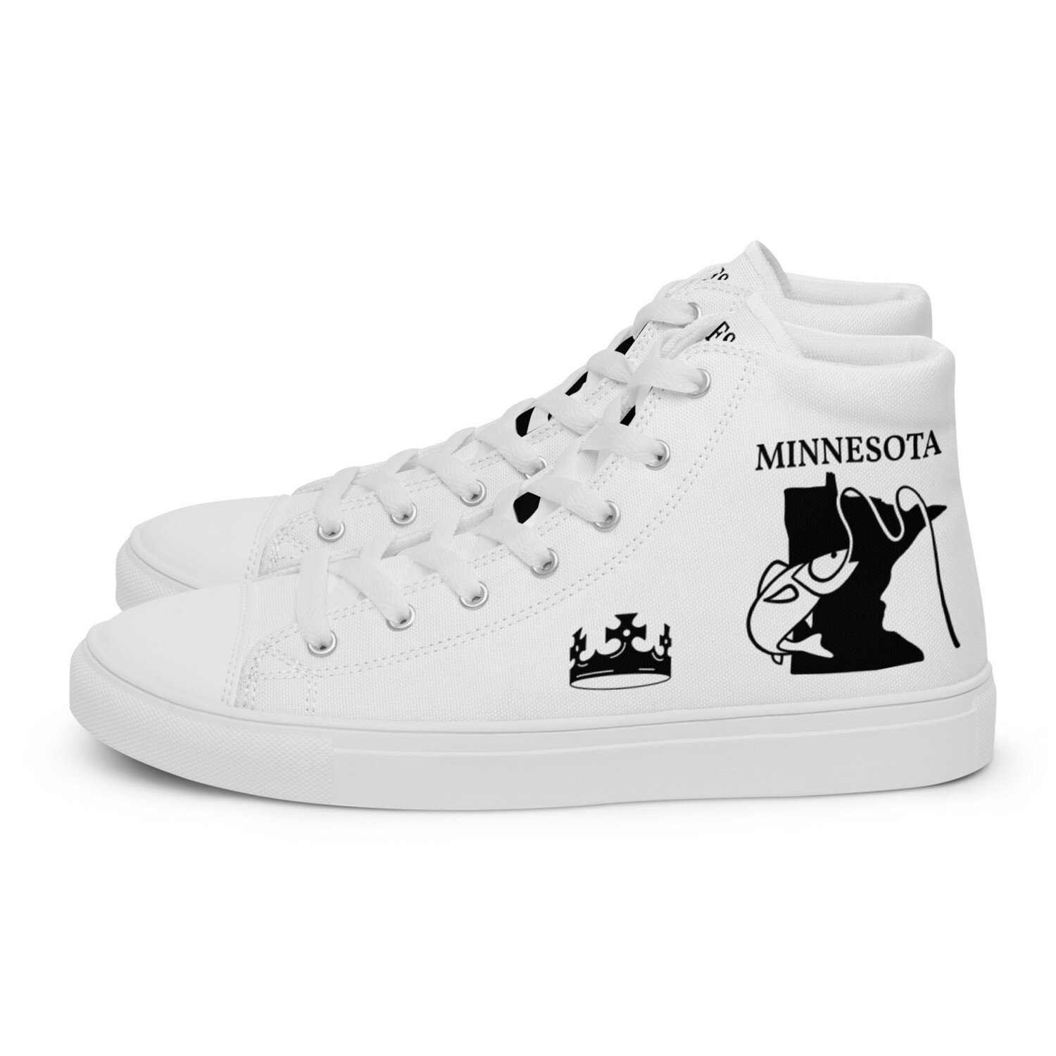 MINNESOTA-Men’s high top canvas shoes, Size: 5