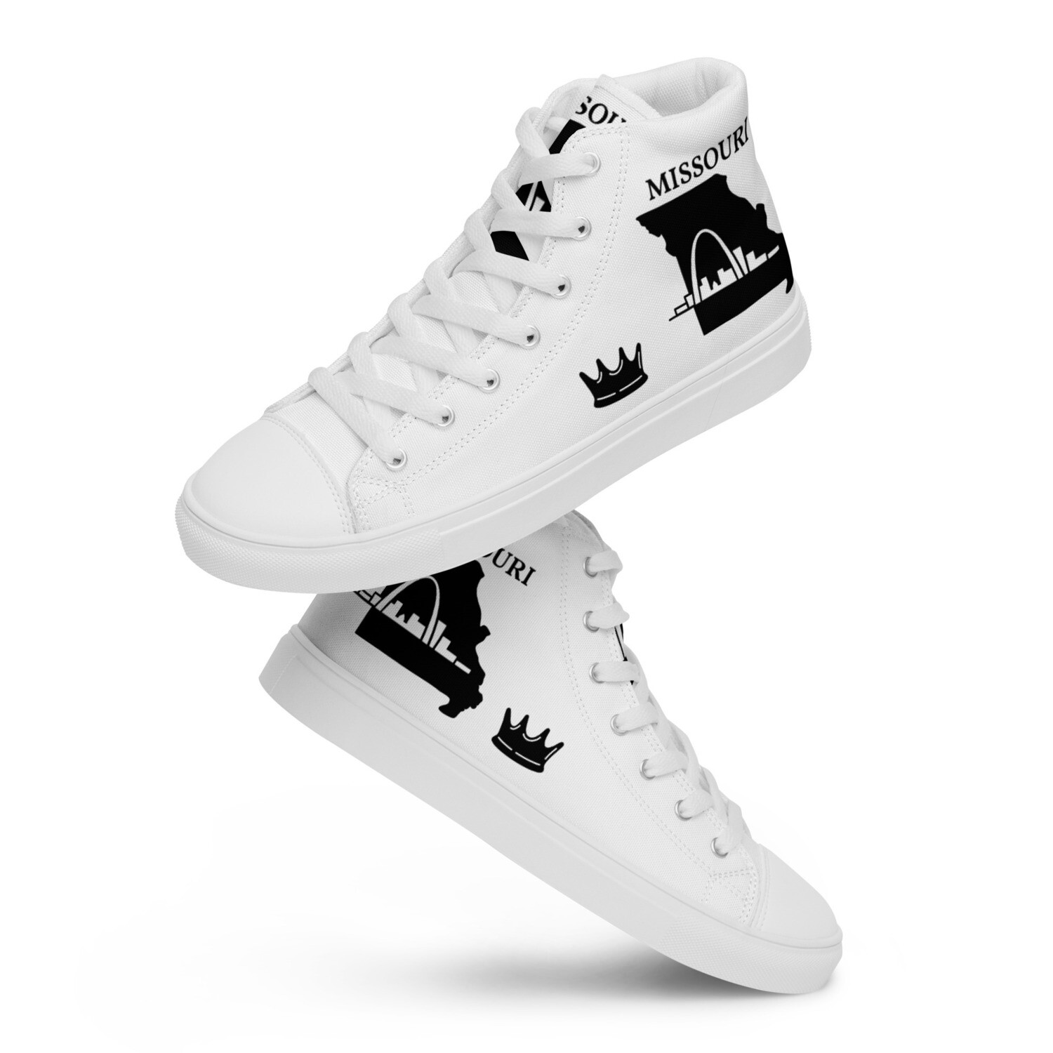 MISSOURI-Women’s high top canvas shoes, Size: 5