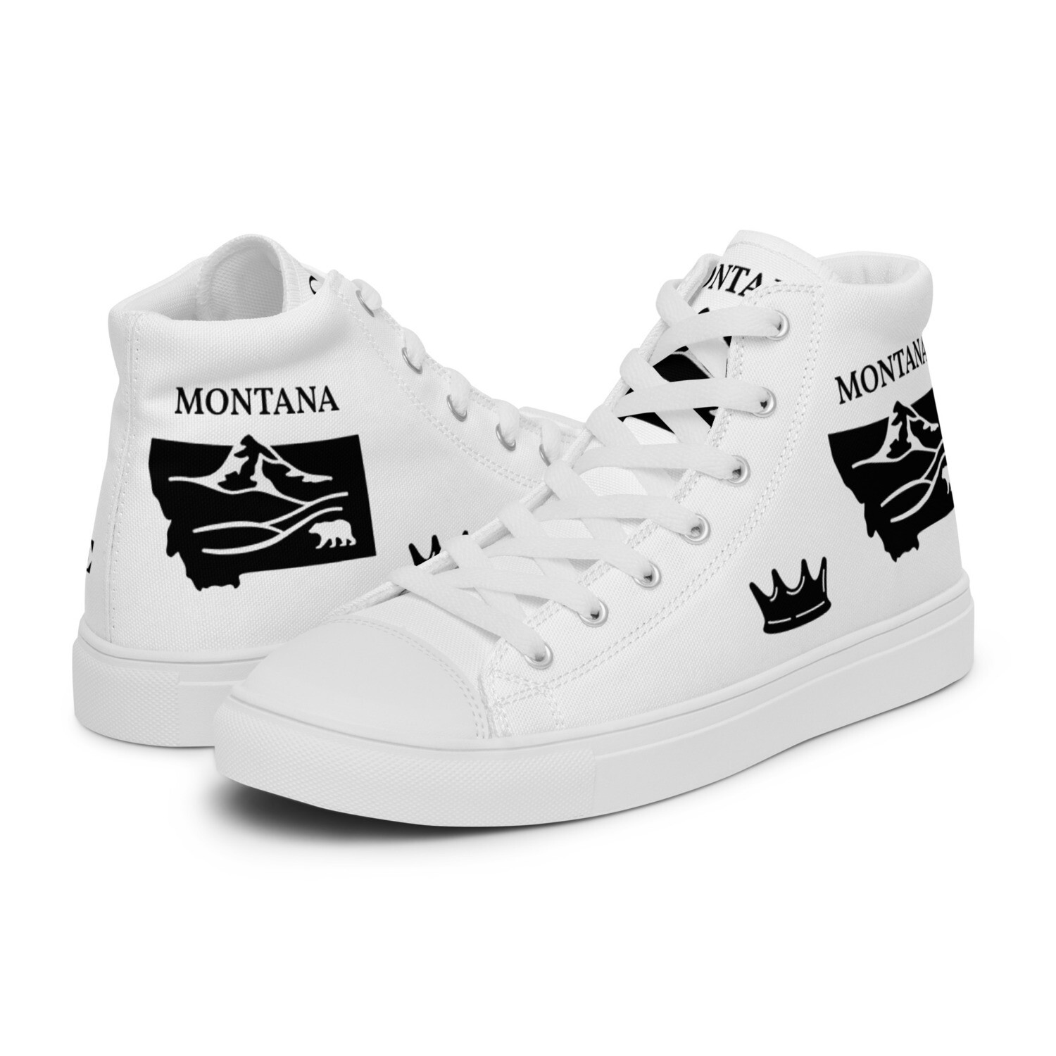 MONTANA-Women’s high top canvas shoes, Size: 5