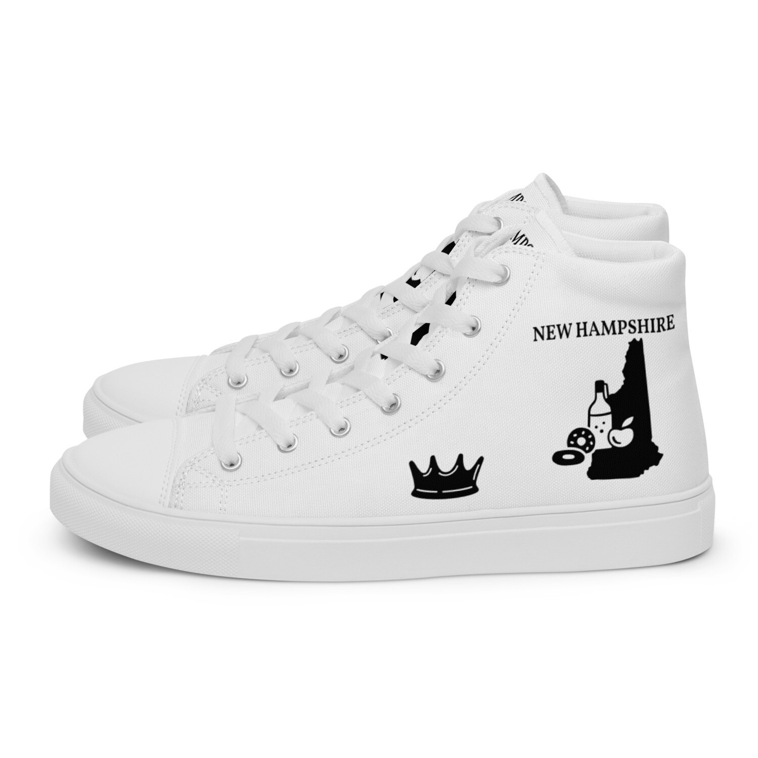 NEW HAMPSHIRE-Women’s high top canvas shoes, Size: 5
