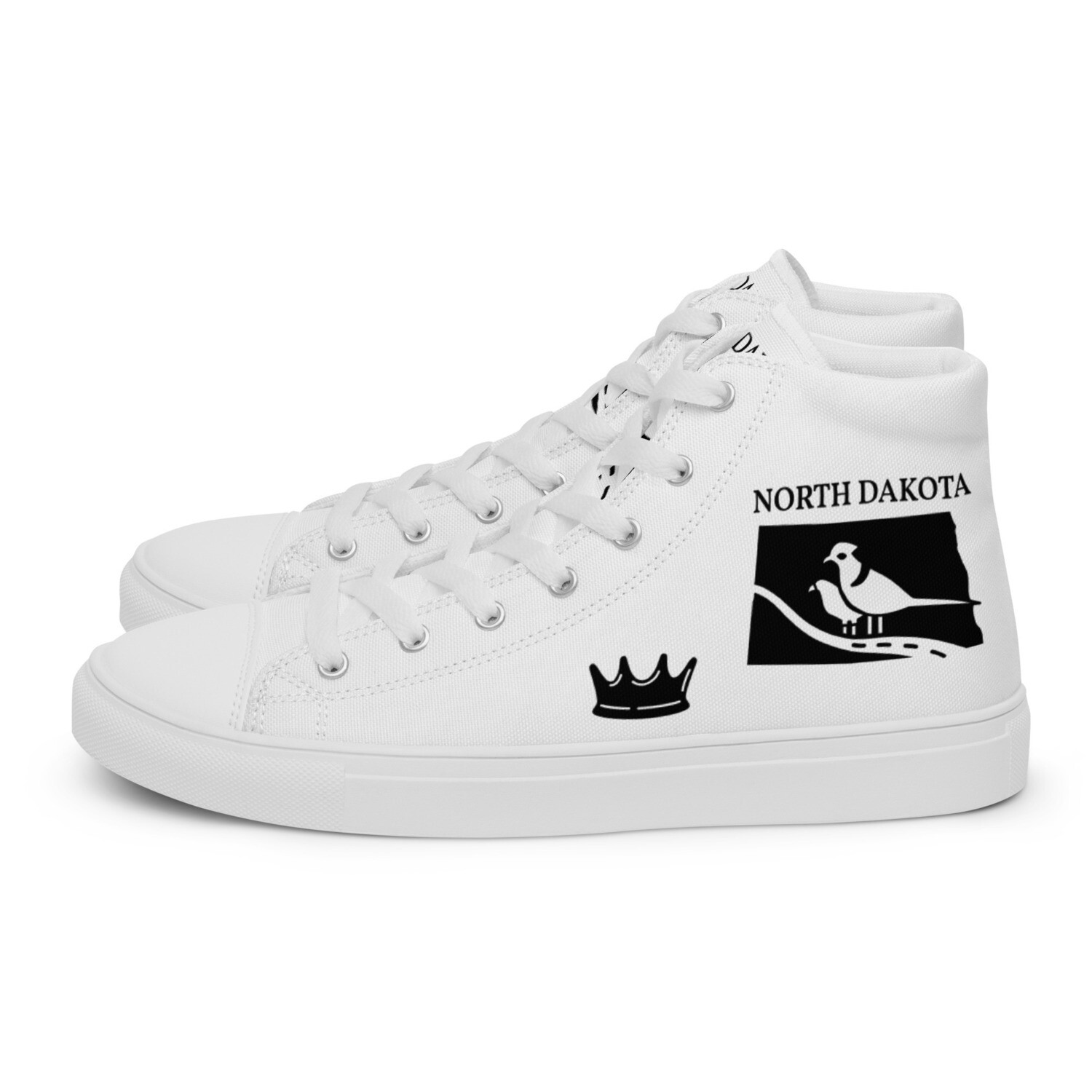 NORTH DAKOTA-Women’s high top canvas shoes, Size: 5