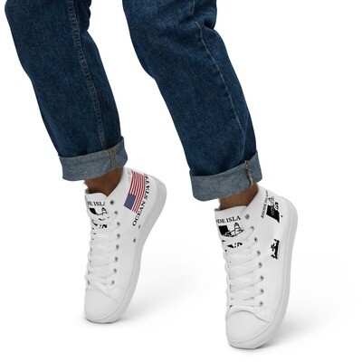 RHODE ISLAND-Men’s high top canvas shoes