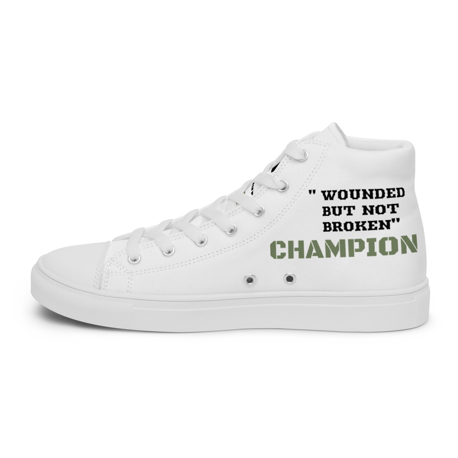 SOLDIER ON-Women’s high top canvas shoes, Size: 5